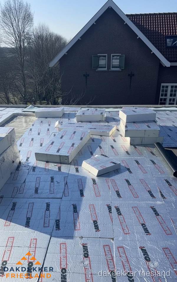 IKO PIR isolatieplaten op plat dak in Friesland